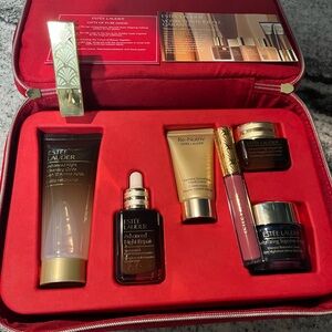 Estee Lauder Skincare Set with Red Case